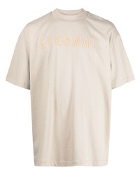 Fear Of God Eternal Logo Flocked Cotton T Shirt