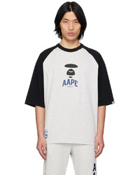 AAPE BY A BATHING APE Gray Moonface T Shirt
