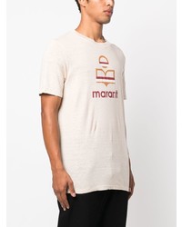 Isabel Marant Karman Logo Linen T Shirt