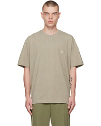 Solid Homme Khaki Embroidered Back T Shirt