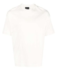Emporio Armani Logo Embossed Cotton T Shirt