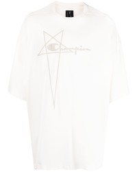 Rick Owens Logo Embossed T Shirt