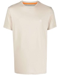 Timberland Logo Embroidered Cotton T Shirt
