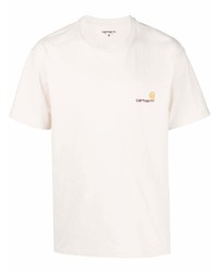 Carhartt WIP Logo Embroidered Organic Cotton T Shirt