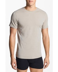 Naked Classic Crewneck Stretch Cotton T Shirt Coffee Tan Small