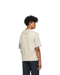 Keenkee Off White And Grey Roll Up T Shirt