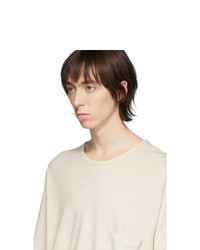 Lemaire Off White Crepe T Shirt