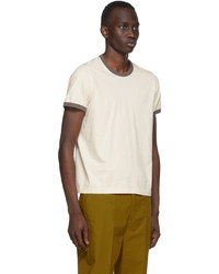 Rick Owens Off White Grey Banded T Shirt