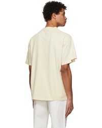 Feng Chen Wang Off White Hand Dyed Double Collar T Shirt