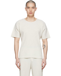 Homme Plissé Issey Miyake Off White Polyester T Shirt