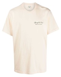 Sporty & Rich Slogan Print Cotton T Shirt