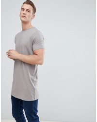 ASOS DESIGN Super Longline T Shirt In Beige