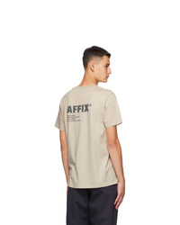 AFFIX Taupe Standardized Logo T Shirt