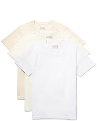 Maison Margiela Three Pack Cotton Jersey T Shirts