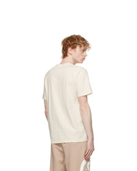 Maison Margiela Three Pack White And Off White Jersey T Shirts