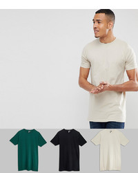 ASOS DESIGN Tline T Shirt With Crew Neck 3 Pack Save