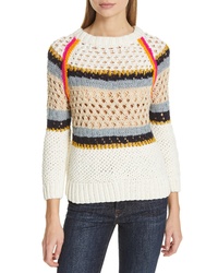 Smythe Crochet Stripe Sweater