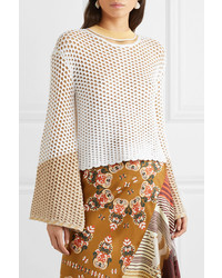 Chloé Layered Crochet And Open Knit Sweater