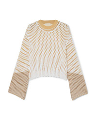 Chloé Layered Crochet And Open Knit Sweater
