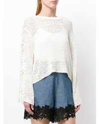 See by Chloe See By Chlo Wide Sleeve Crochet Sweater