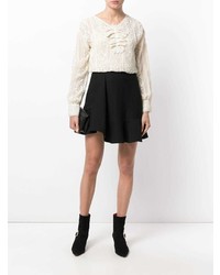 RED Valentino Crochet And Sheer Panel Blouse