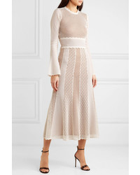 Alexander McQueen Open Ed Crocheted Cotton Blend Midi Dress