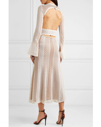 Alexander McQueen Open Ed Crocheted Cotton Blend Midi Dress