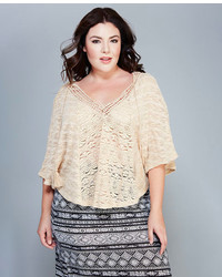 Wet Seal Crochet Lace Poncho Top
