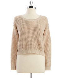 Design Lab Waffle Cropped Sweater