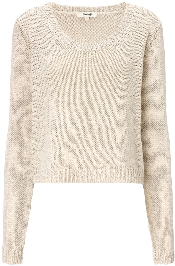 Samuji Natural Cropped Toby Jumper, $380 | Avenue32 | Lookastic