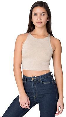 cotton spandex sleeveless crop top