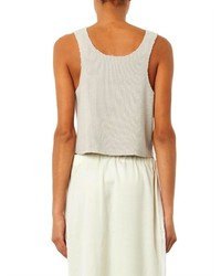 Baja East Ribbed Knit Cashmere Tank Top