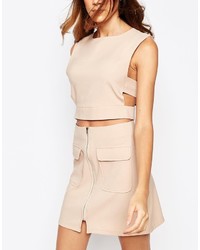 Lola May Crop Top With Cut Out