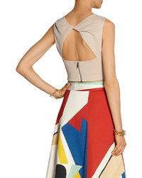 Alice + Olivia Sold Out Cropped Cutout Crepe Top