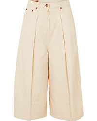 McQ Alexander McQueen Atami Pleated Cropped High Rise Wide Leg Jeans