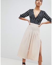 Parallel Lines Wide Leg Pleated Trousers With Zip Detail