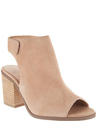 Sole Society Suede Peep Toe Ankle Booties Jagger
