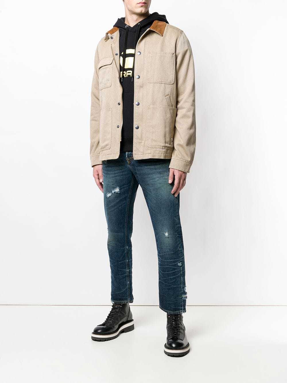 G-Star Raw Research Contrast Collar Denim Jacket, $244 | farfetch.com ...