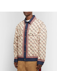 Gucci Logo Print Denim Jacket