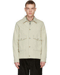 Ps By Paul Smith Off White Twill Work Shirt