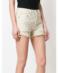 Faith Connexion Distressed Denim Fitted Shorts