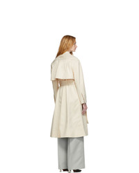 Proenza Schouler Off White Canvas Denim Trench Coat