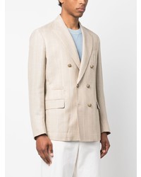 Eleventy Double Breasted Notched Lapel Blazer
