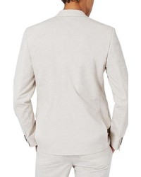 Topman Skinny Fit Double Breasted Marled Suit Jacket