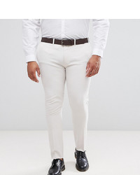 ASOS DESIGN Asos Plus Super Skinny Smart Trousers In Cream