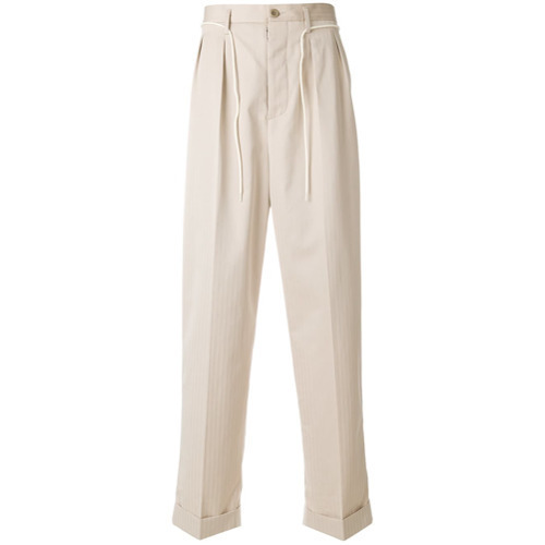 high waisted fitted trousers