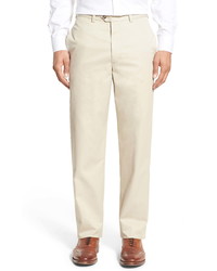 Nordstrom Men's Shop Nordstrom Smartcare Classic Supima Cotton Straight Leg Dress Pants