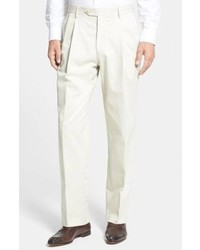 Berle Pleated Cotton Trousers
