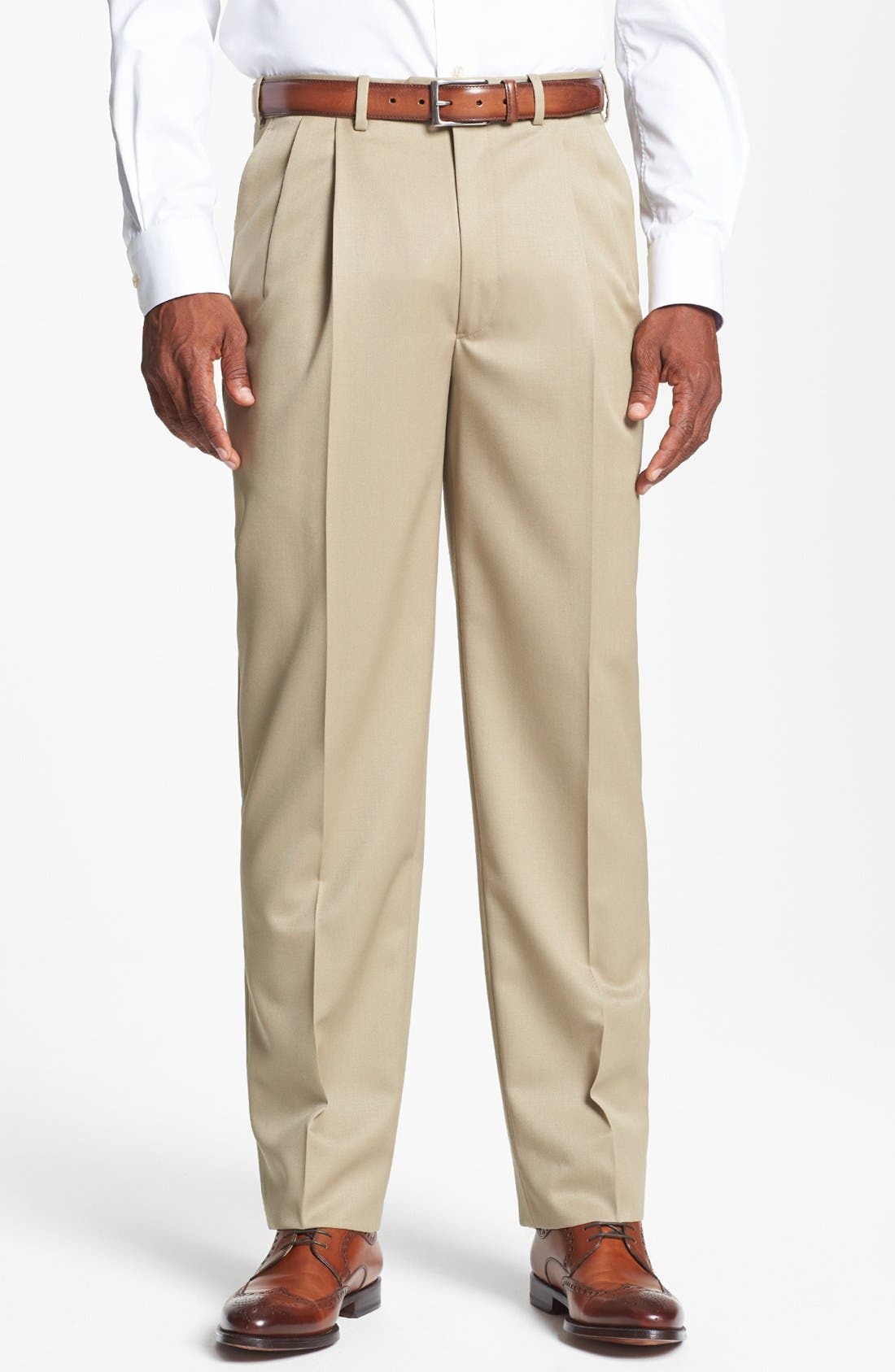 JB Britches Pleated Super 100s Worsted Wool Trousers, $155 | Nordstrom ...