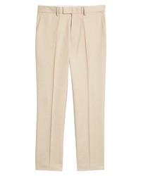 Topman Slim Suit Trousers In Stone At Nordstrom